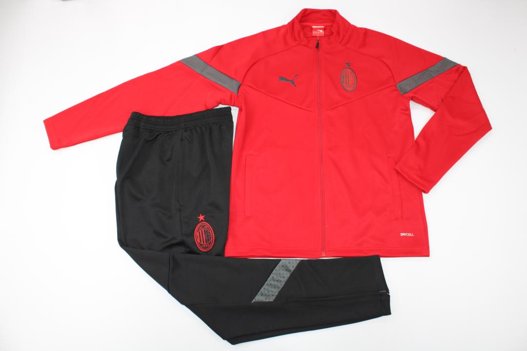 AAA Quality AC Milan 22/23 Tracksuit - Red/Grey